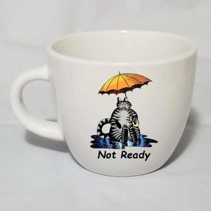 🌟 Kliban Styled Cat with Umbrella🌟 on 17oz Graphic Mug